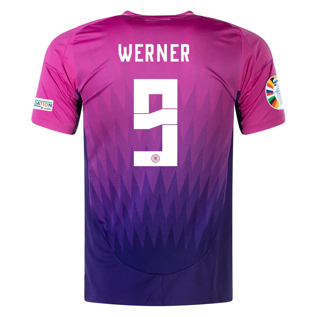 DFB 24 AUSWÄRTSTRIKOT mit Euro-Patches 9 WERNER