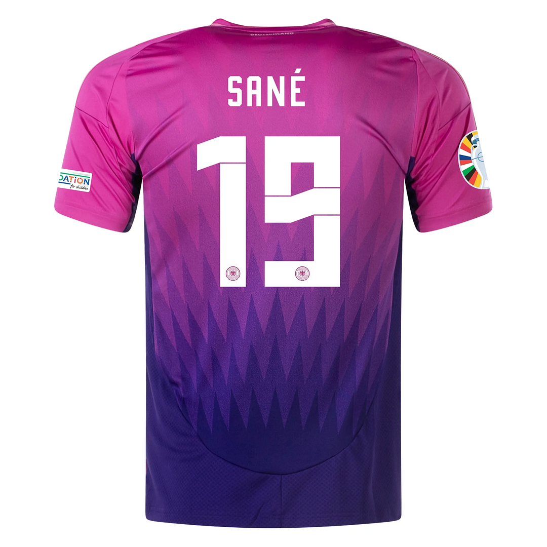 DFB 24 AUSWÄRTSTRIKOT mit Euro-Patches 19 LEROY SANÉ