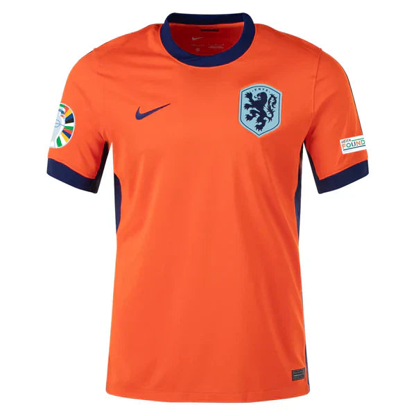 Netherlands 2024 Heimtrikot Herren mit Euro-Patches