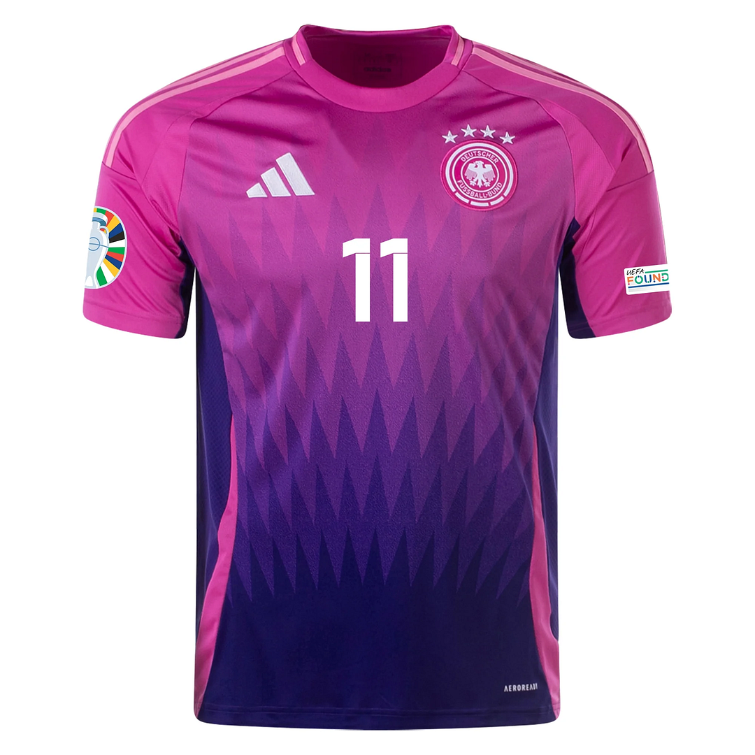 DFB 24 AUSWÄRTSTRIKOT mit Euro-Patches 11 BRANDT