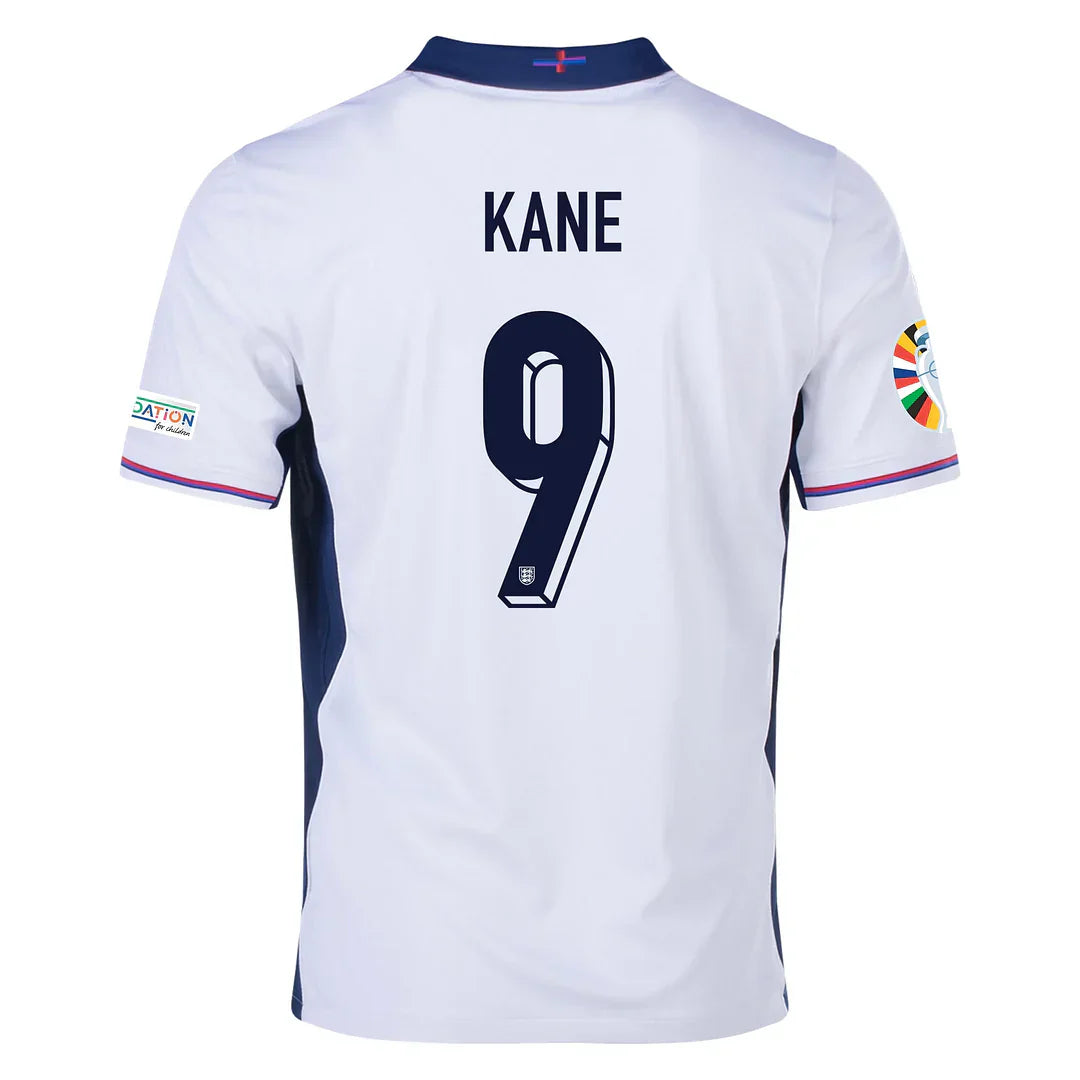 Kane #10 England 2024 Home Jersey with Euro-Patches