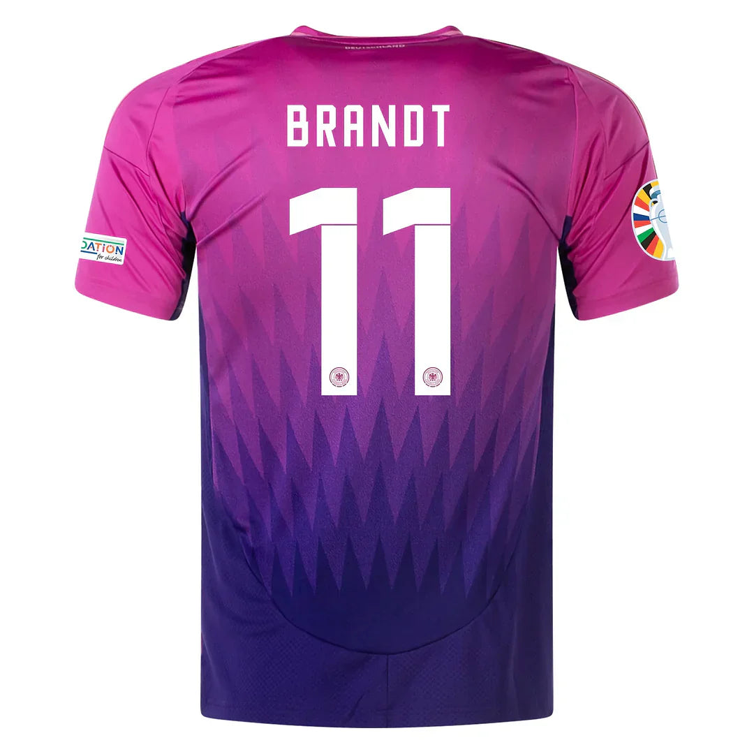 DFB 24 AUSWÄRTSTRIKOT mit Euro-Patches 11 BRANDT