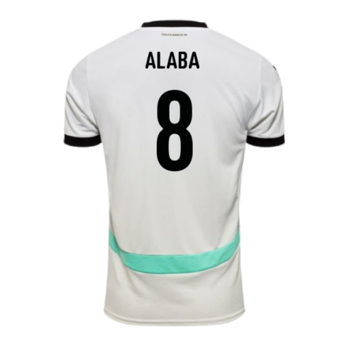Alaba #8 Österreich 2024 Auswärtstrikot Herren mit Euro-Patches