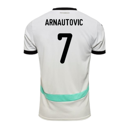 Arnautović #7 Österreich 2024 Auswärtstrikot Herren mit Euro-Patches