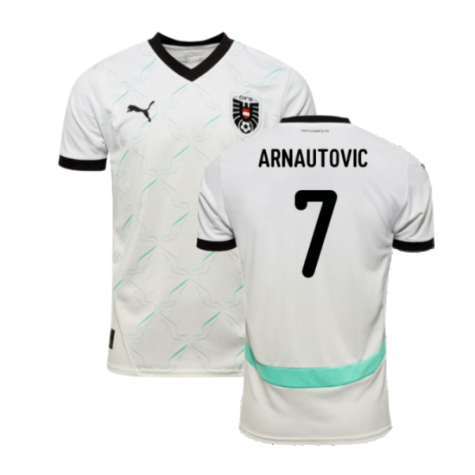 Arnautović #7 Österreich 2024 Auswärtstrikot Herren mit Euro-Patches