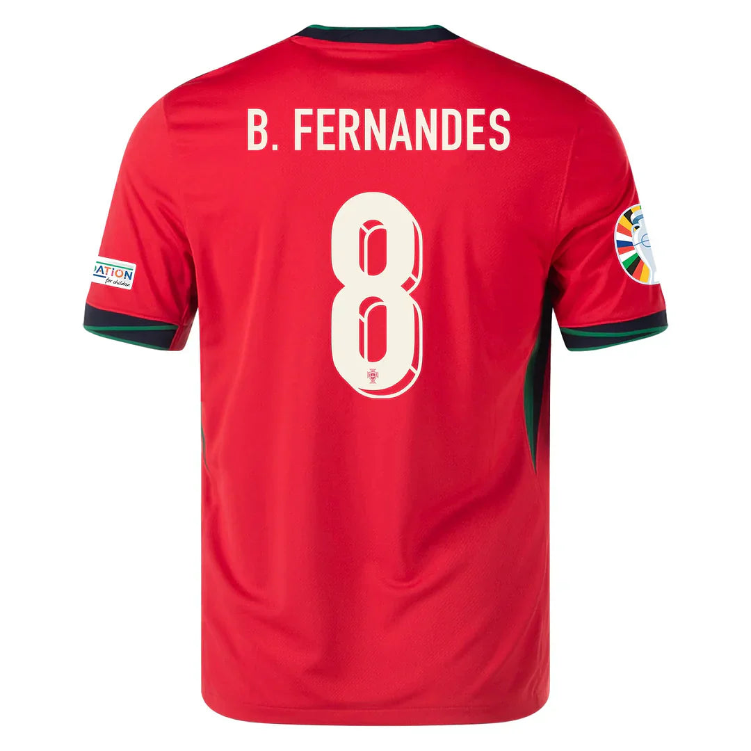 Bruno Fernandes #8 Portugal 2024 Heimtrikot Herren mit Euro-Patches