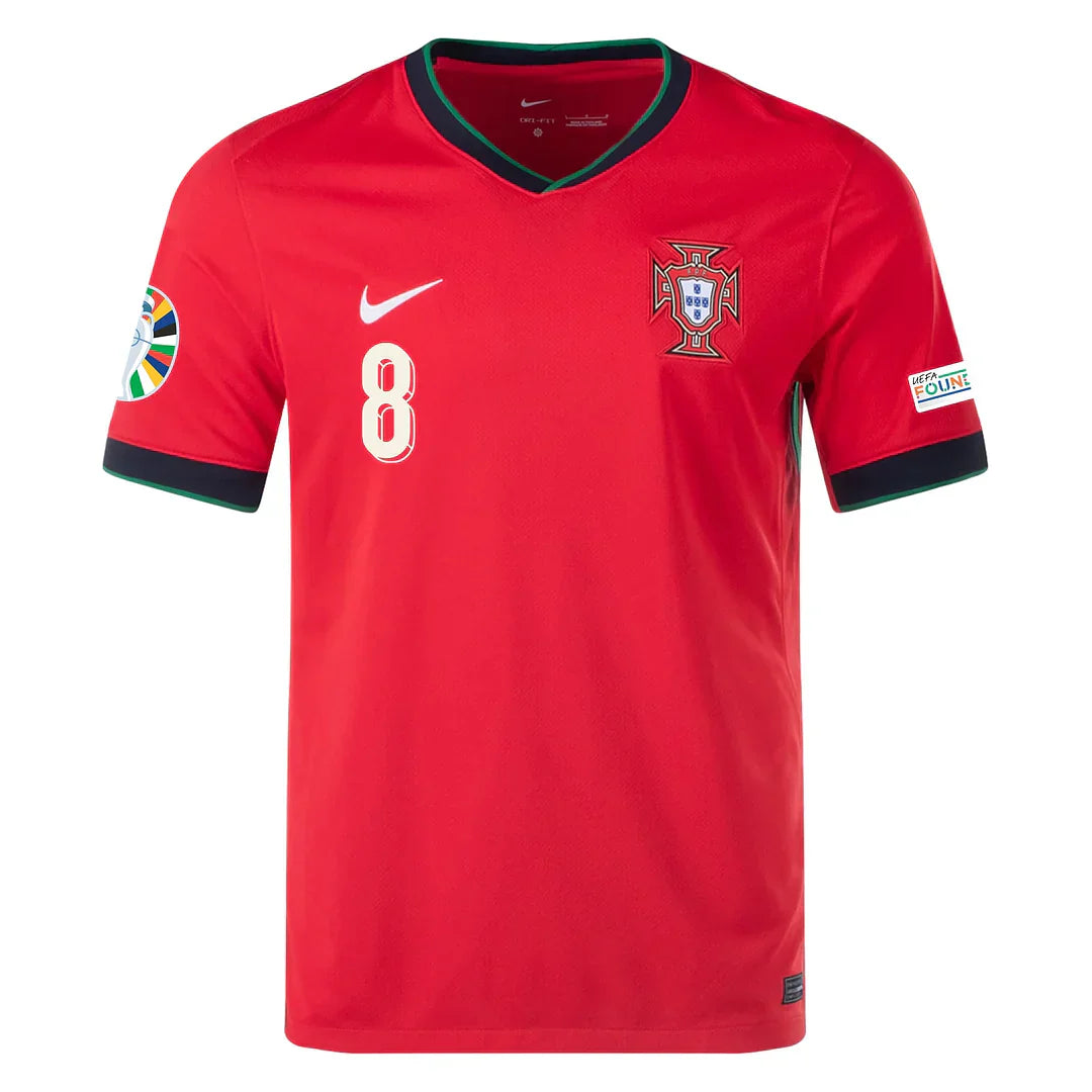 Bruno Fernandes #8 Portugal 2024 Heimtrikot Herren mit Euro-Patches