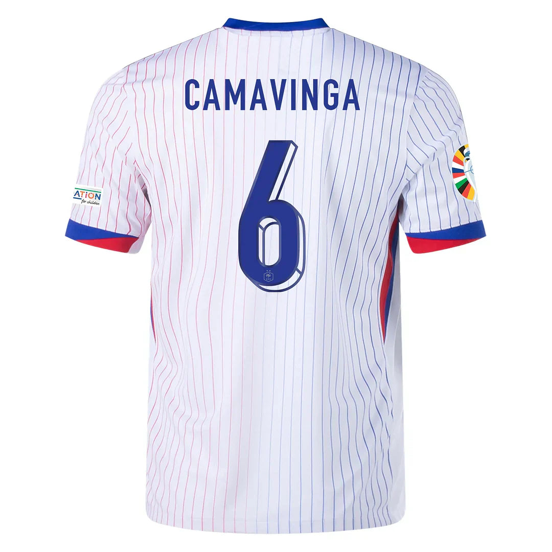 Camavinga #6 France 2024 Auswärtstrikot Herren mit Euro-Patches