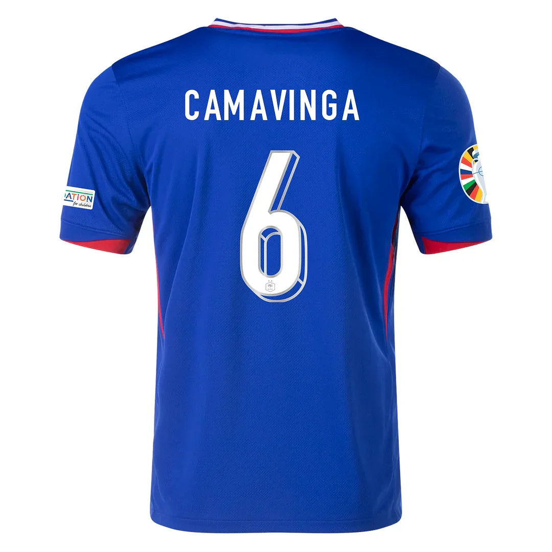 Camavinga #6 France 2024 Heimtrikot Herren mit Euro-Patches