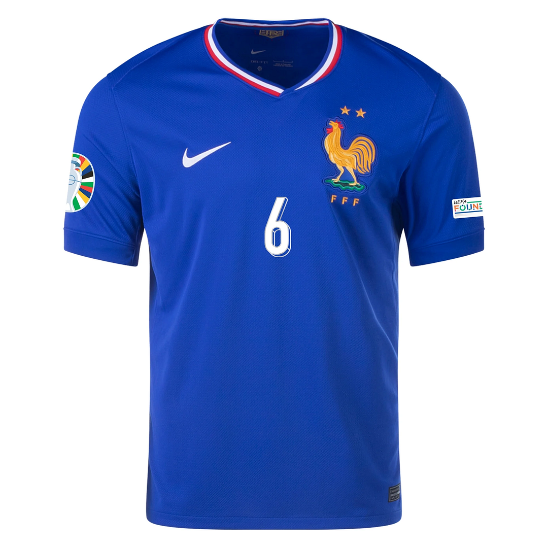 Camavinga #6 France 2024 Heimtrikot Herren mit Euro-Patches