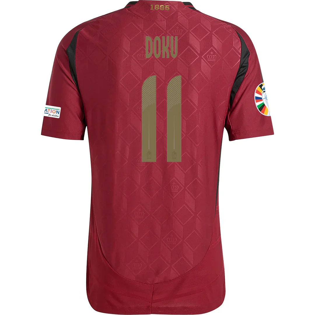 Doku #11 Belgien 2024 Heimtrikot Herren mit Euro-Patches