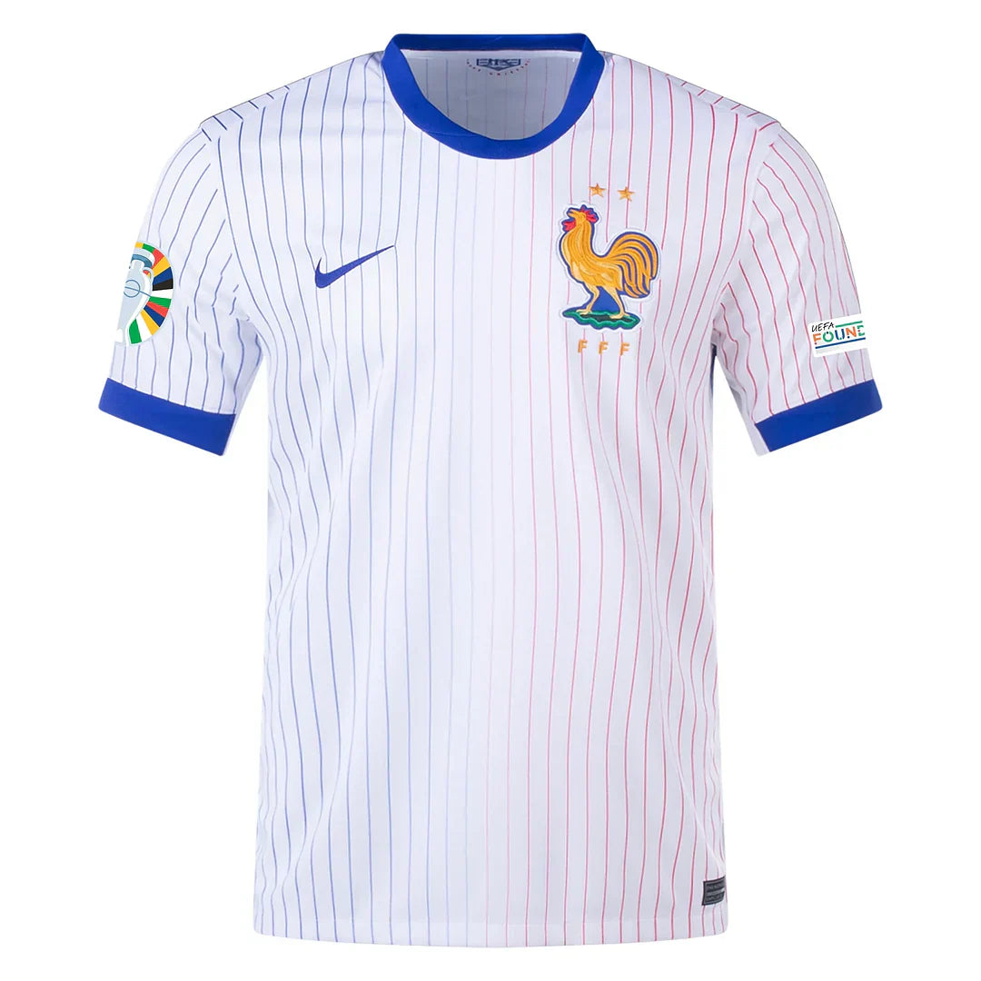 France 2024 Auswärtstrikot Herren mit Euro-Patches