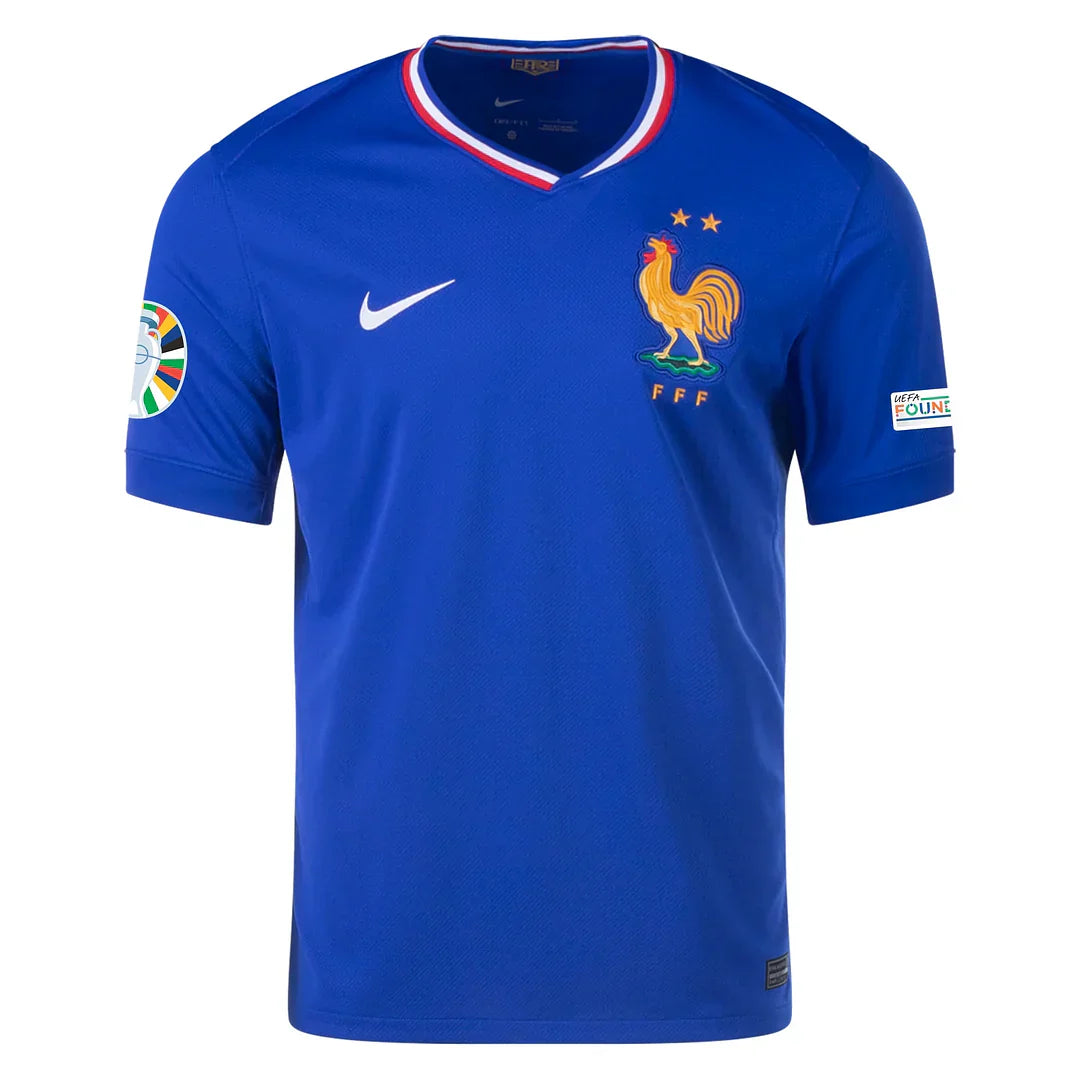 France 2024 Heimtrikot Herren mit Euro-Patches