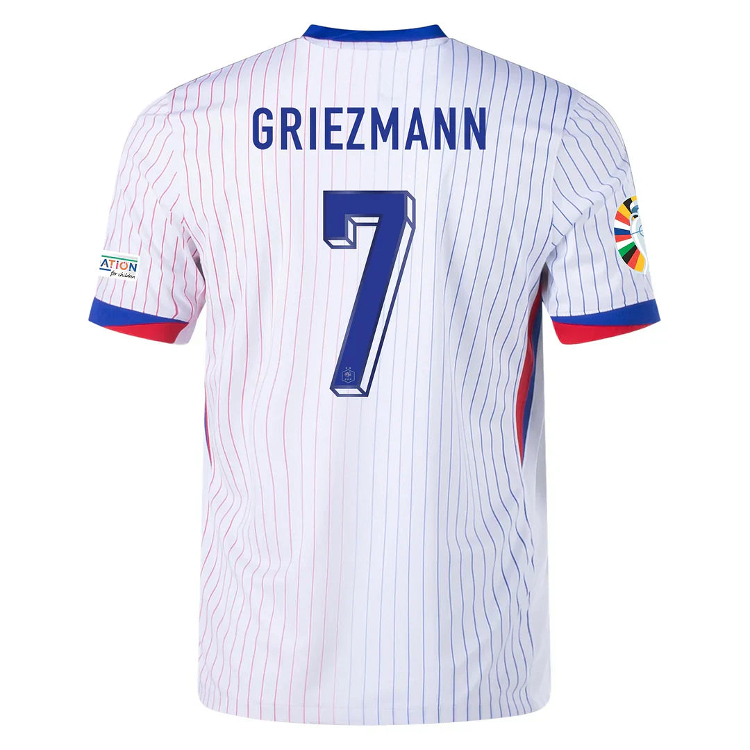 Griezmann #7 France 2024 Auswärtstrikot Herren mit Euro-Patches
