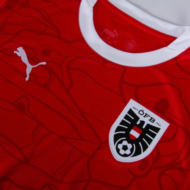 Arnautović #7 Österreich 2024 Fußball Heimtrikot Herren mit Euro-Patches