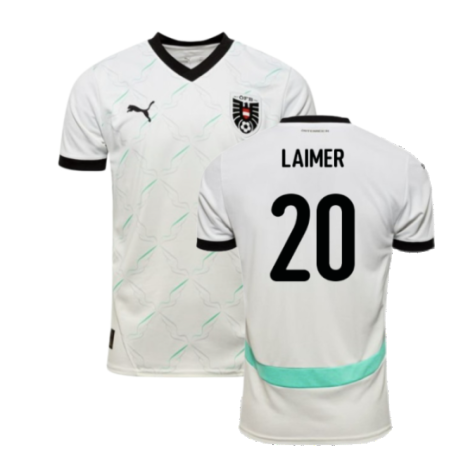 Laimer #20 Österreich 2024 Auswärtstrikot Herren mit Euro-Patches