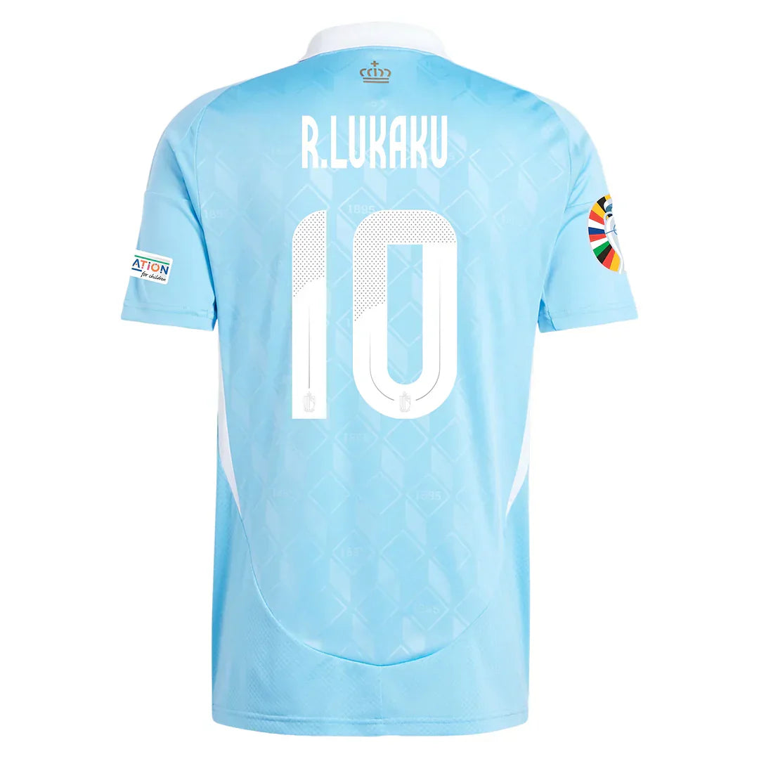 Lukaku #10 Belgien 2024 Auswärtstrikot Herren mit Euro-Patches