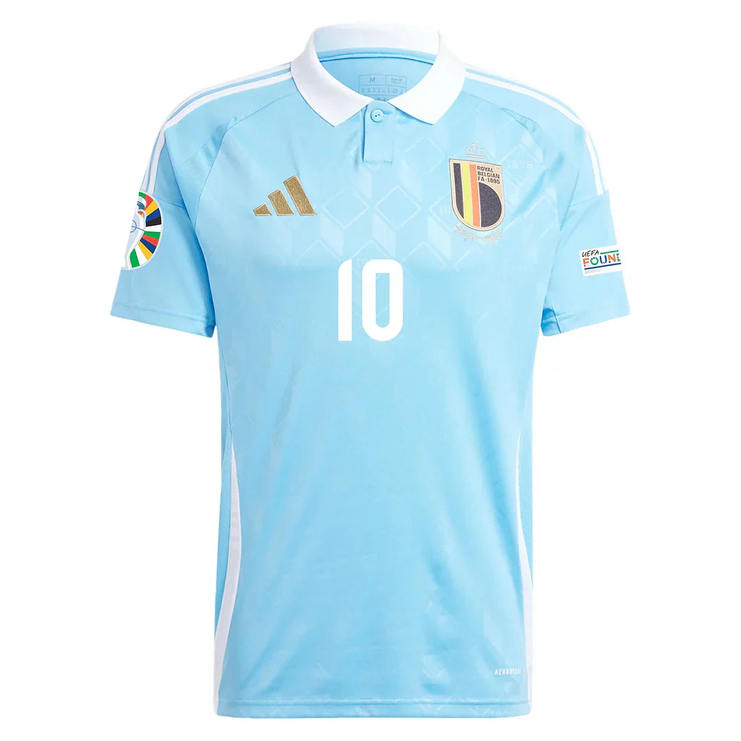 Lukaku #10 Belgien 2024 Auswärtstrikot Herren mit Euro-Patches