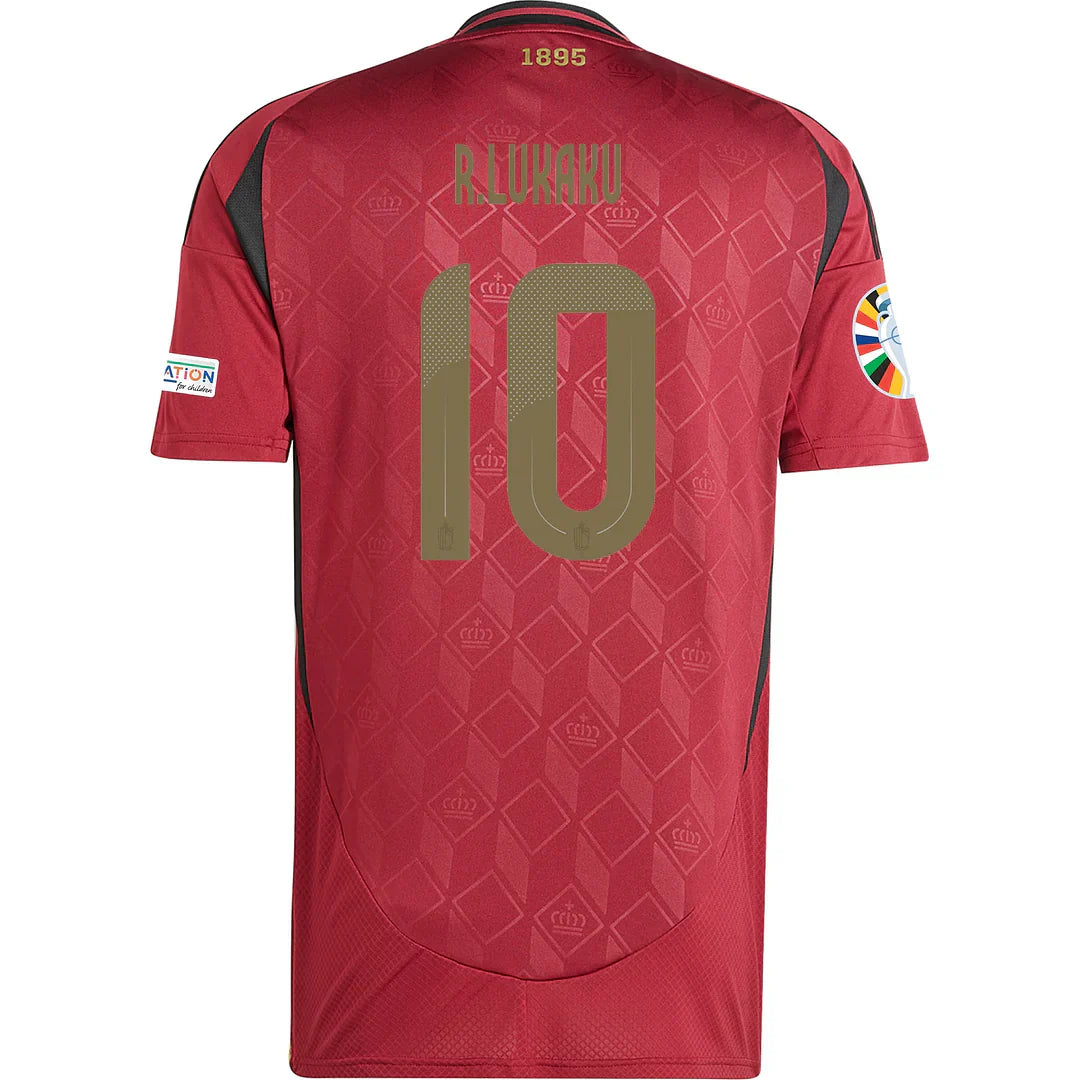Lukaku #10 Belgien 2024 Heimtrikot Herren mit Euro-Patches