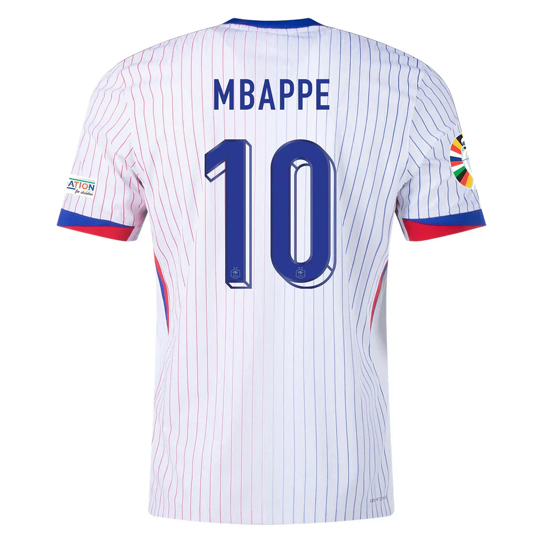 Mbappe #10 France 2024 AuswärtstrikotHerren mit Euro-Patches