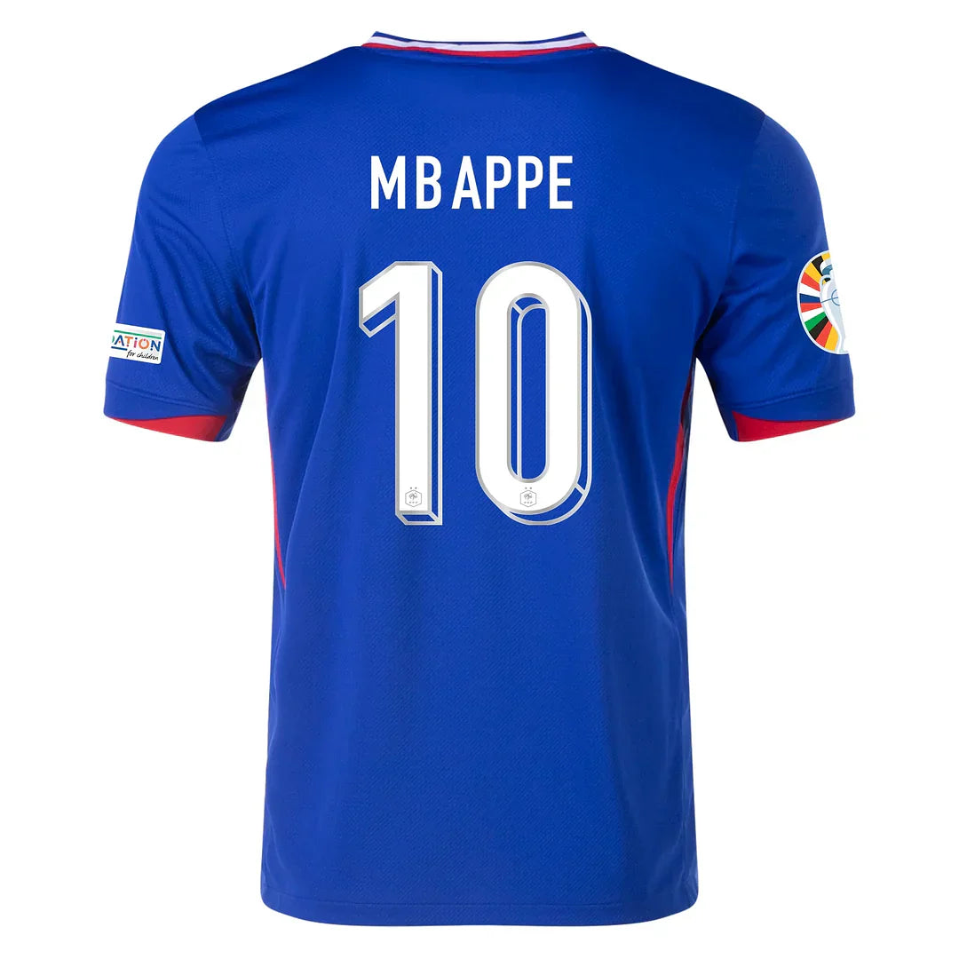Mbappe #10 France 2024 Heimtrikot Herren mit Euro-Patches