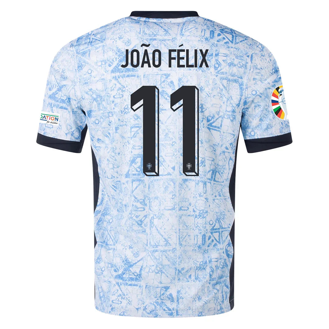 João Félix #11 Portugal 2024 Auswärtstrikot Herren mit Euro-Patches