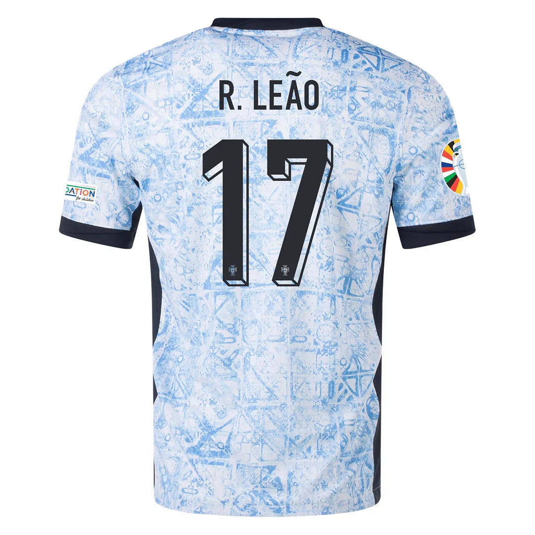 Rafael Leão #17 Portugal 2024 Auswärtstrikot Herren mit Euro-Patches