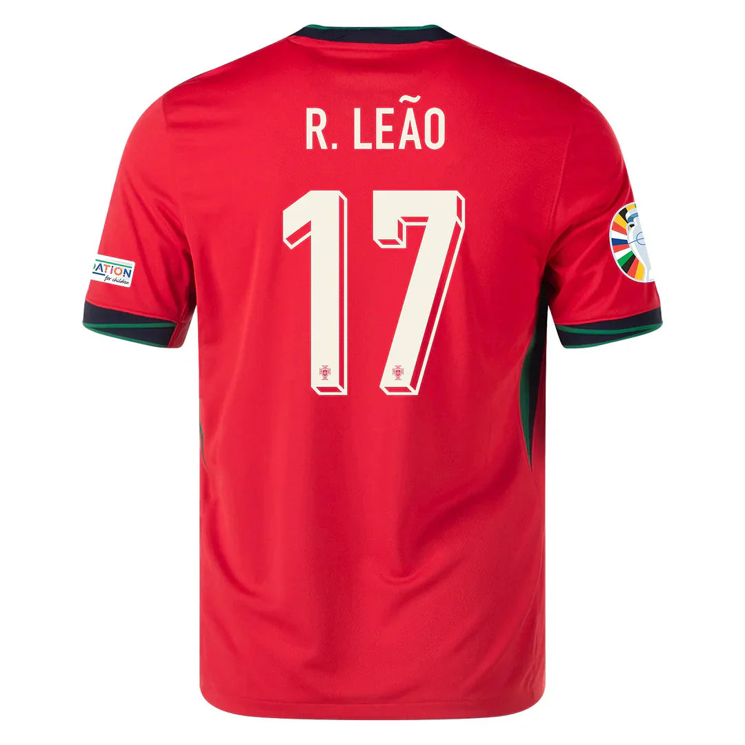 Rafael Leão #17 Portugal 2024 Heimtrikot Herren mit Euro-Patches
