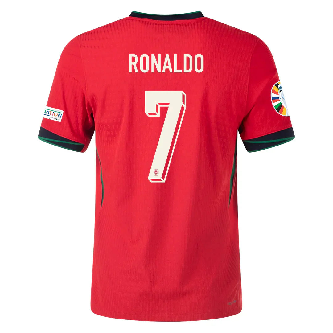 Ronaldo #7 Portugal 2024 Heimtrikot Herren mit Euro-Patches