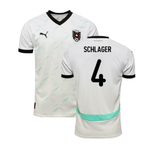 Schlager #4 Österreich 2024 Auswärtstrikot Herren mit Euro-Patches