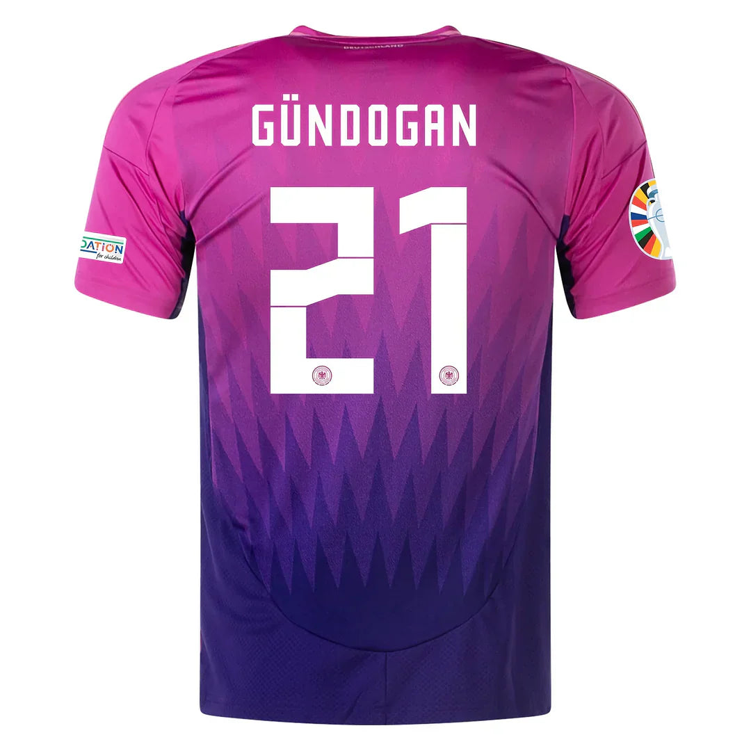 DFB 24 AUSWÄRTSTRIKOT mit Euro-Patches 21 GUNDOGAN