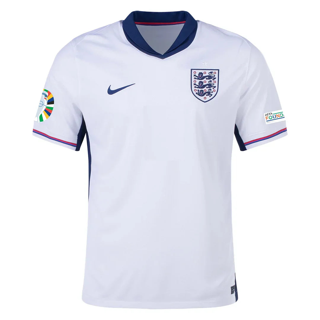 England 2024 Home Jersey with Euro-Patches