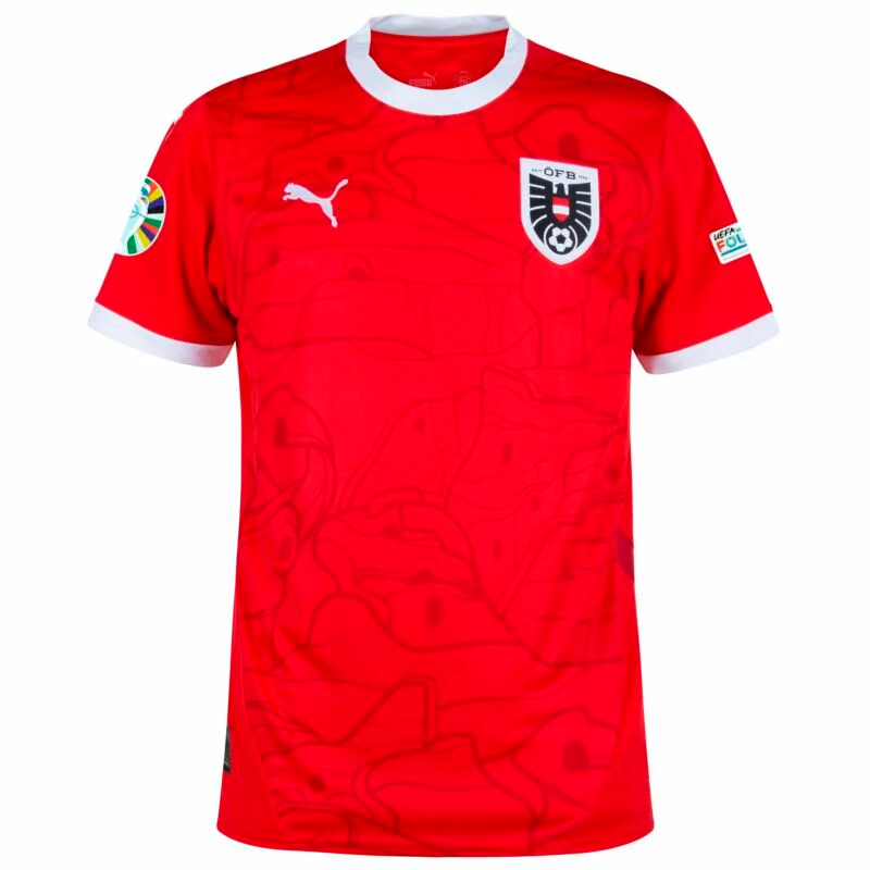 Sabitzer #9 Österreich 2024 Fußball Heimtrikot Herren mit Euro-Patches
