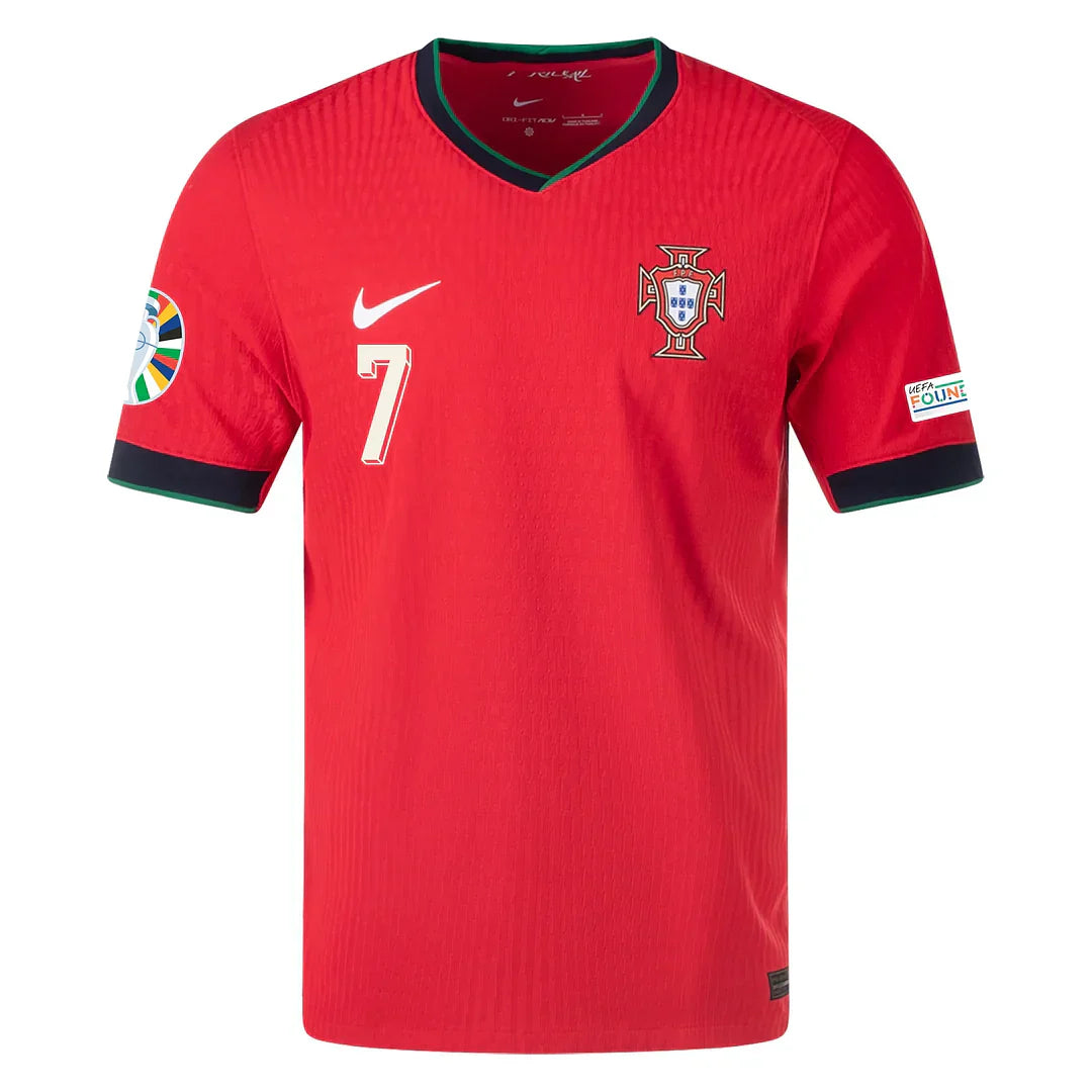 Ronaldo #7 Portugal 2024 Heimtrikot Herren mit Euro-Patches