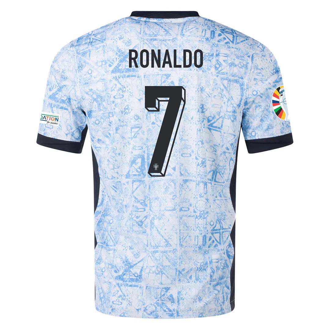 Ronaldo #7 Portugal 2024 Auswärtstrikot Herren mit Euro-Patches