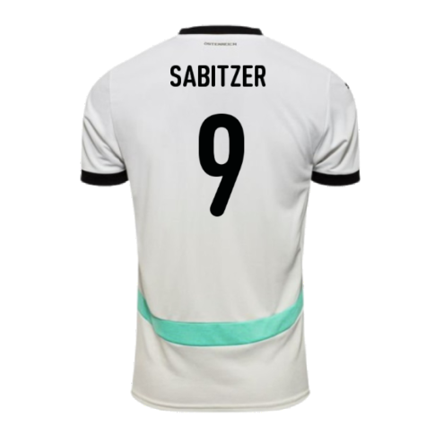 Sabitzer #9 Österreich 2024 Auswärtstrikot Herren mit Euro-Patches