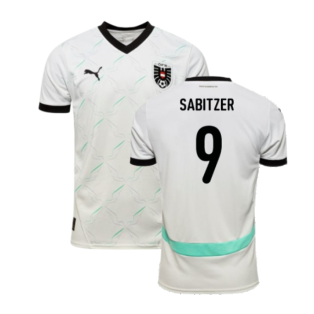 Sabitzer #9 Österreich 2024 Auswärtstrikot Herren mit Euro-Patches