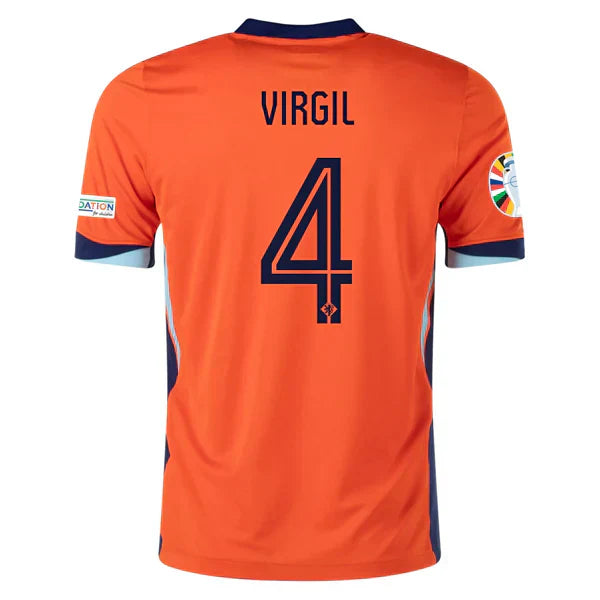 Van Dijk #4 Netherlands 2024 Heimtrikot Herren mit Euro-Patches